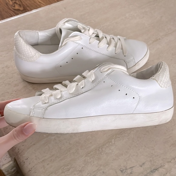 Womens white genuine leather sneakers, excellent condition - Picture 3 of 6